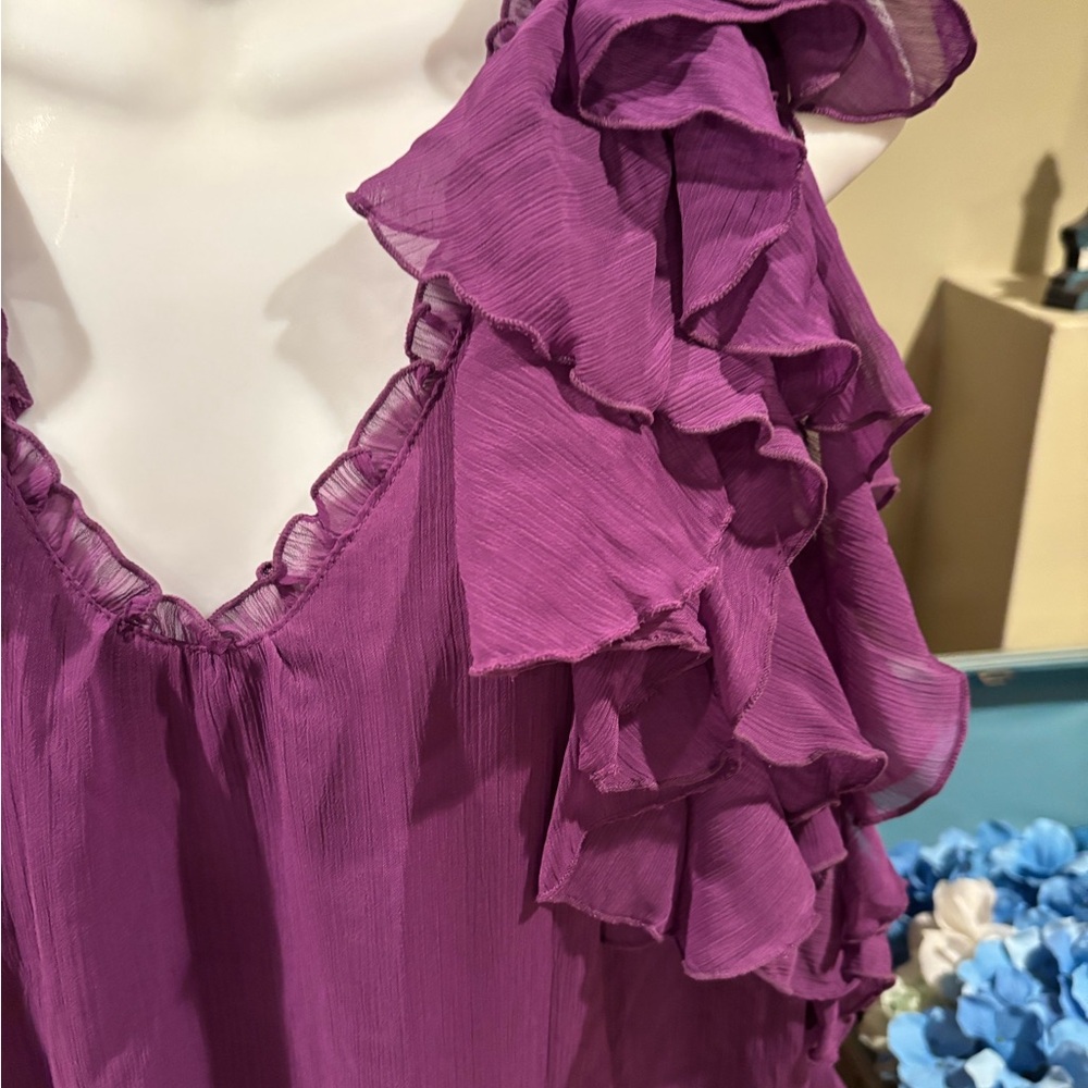 Pretty Purple Ruffle Mini Dress - Picture 6 of 7